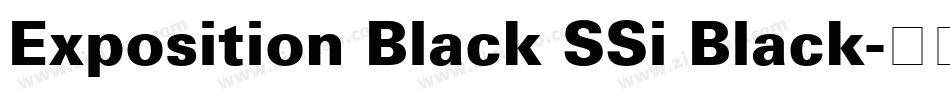 Exposition Black SSi Black字体转换